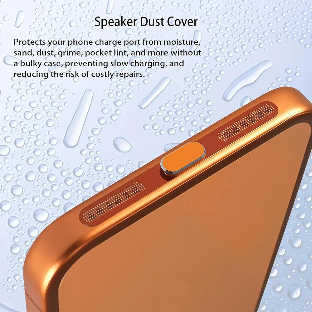Protege y Limpia tu iPhone 17 Pro Max / 17 Air – Kit de Tapas Anti-Polvo para Altavoz y Puerto de Carga USB-C