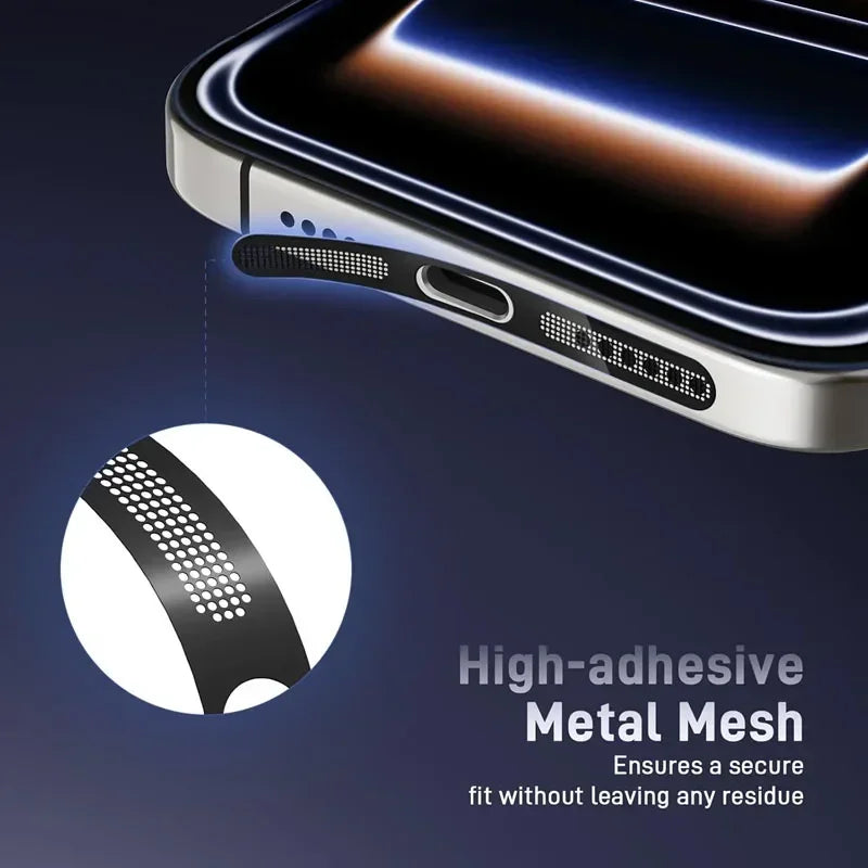 Protege y Limpia tu iPhone 17 Pro Max / 17 Air – Kit de Tapas Anti-Polvo para Altavoz y Puerto de Carga USB-C