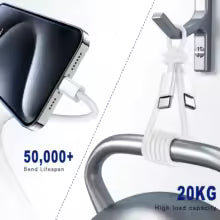 ⚡ Súper Cable USB-C a USB-C 60W – Carga Ultra-Rápida para iPhone 15/16/17, Samsung y Huawei