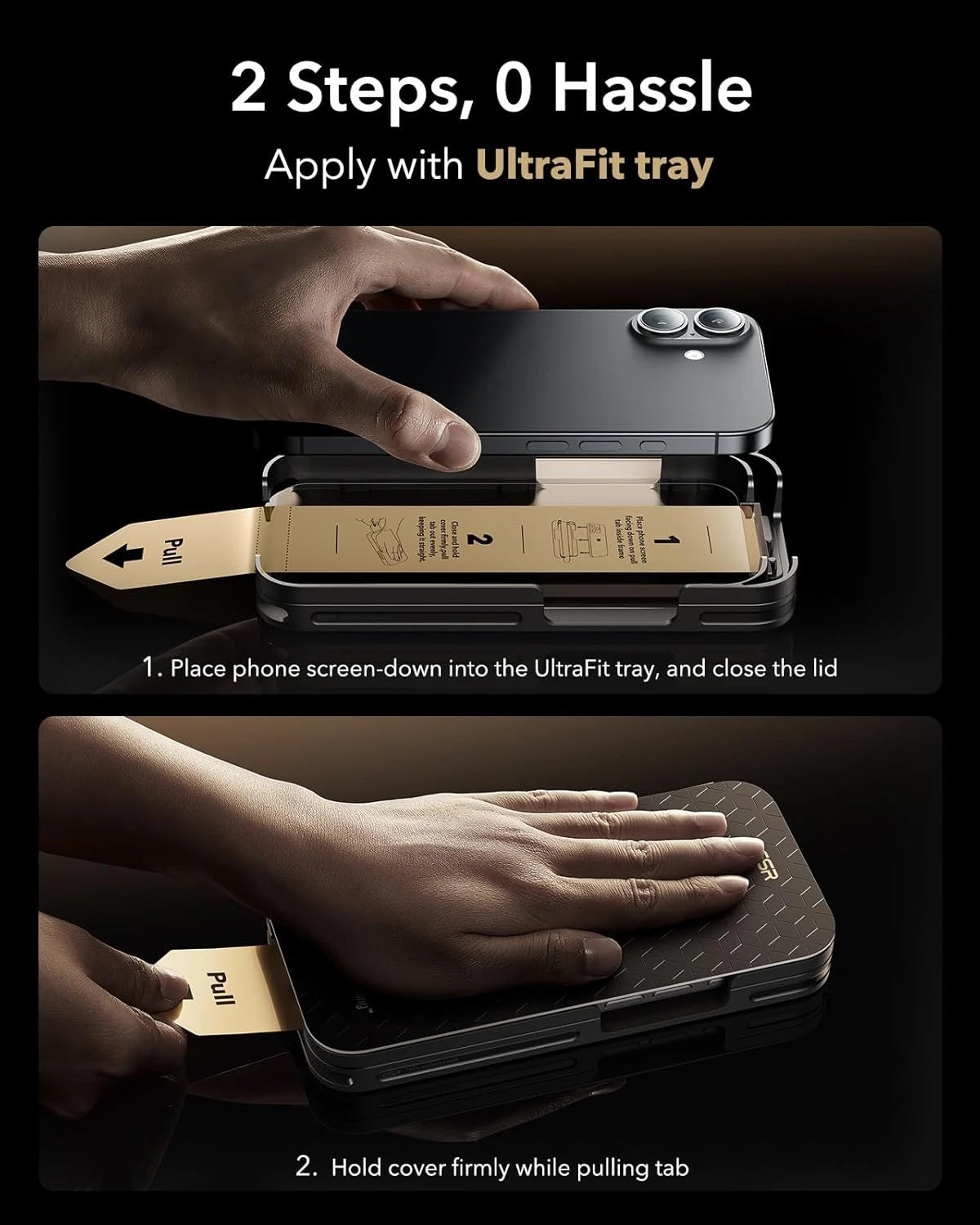 Protector de pantalla de vidrio templado para iPhone 17 / 17 Air / 17 Pro / 17 Pro Max, instalación fácil con una sola mano, película HD transparente.