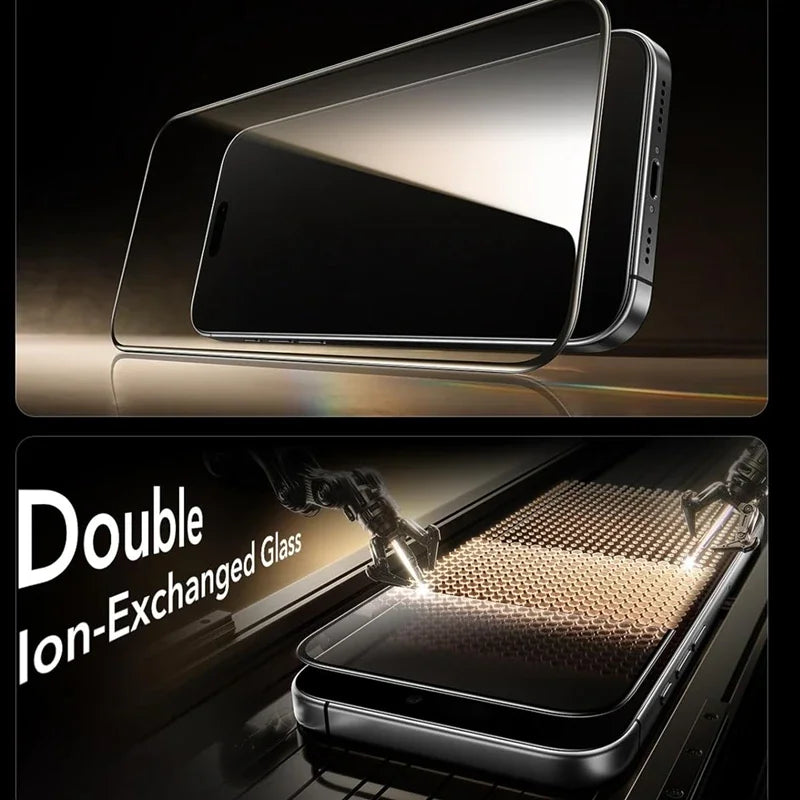 Protector de pantalla de vidrio templado para iPhone 17 / 17 Air / 17 Pro / 17 Pro Max, instalación fácil con una sola mano, película HD transparente.