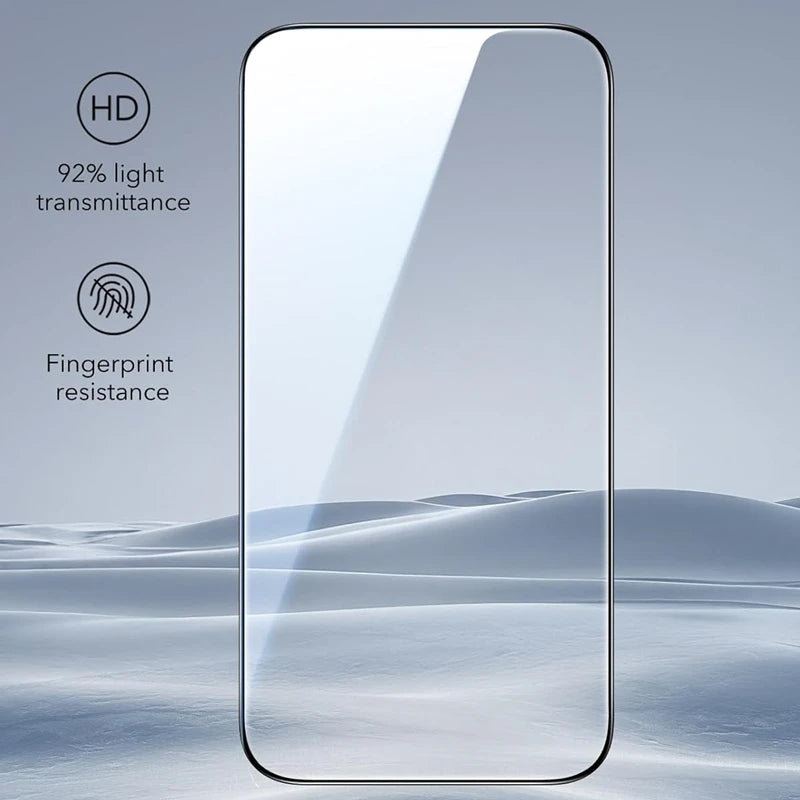 Protector de pantalla de vidrio templado para iPhone 17 / 17 Air / 17 Pro / 17 Pro Max, instalación fácil con una sola mano, película HD transparente.